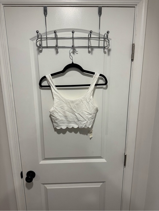 aerie Other - aerie White Scallop-Hem Bralette Tank